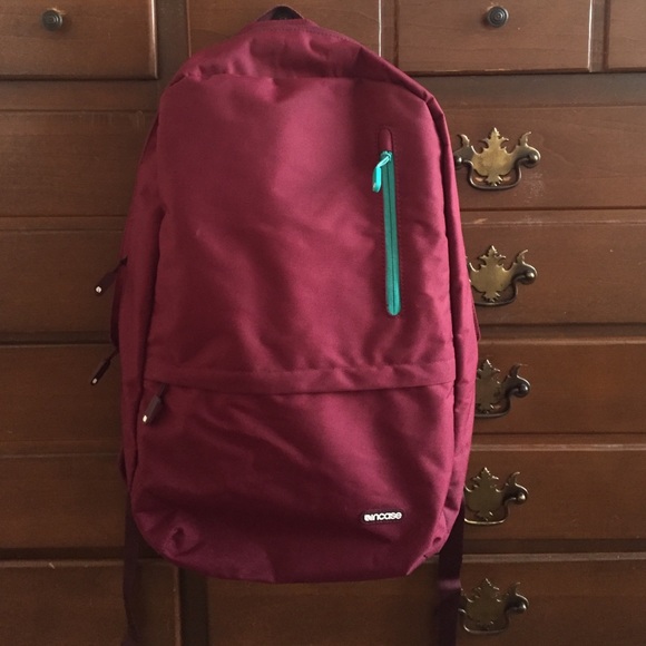 Incase burgundy backpack