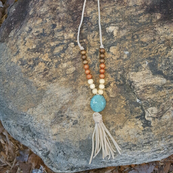 Turquoise suede tassel - Picture 1 of 1