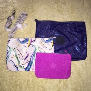 Kipling- Pouches (Yannik?) with strap.