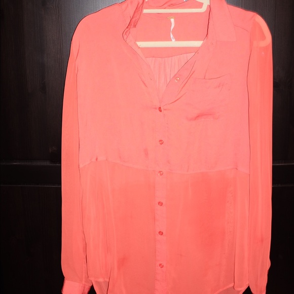 Mandarin georgette button down easy fit