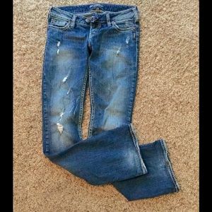 Silver Tuesday Distressed Bootcut Jeans