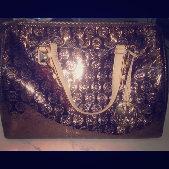 NWT Michael Kors copper duffel handbag