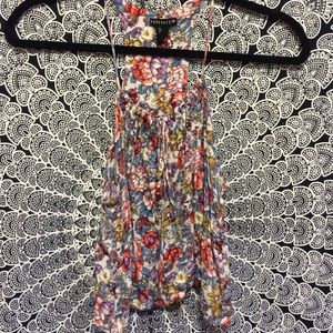 Cropped Tank Top with Floral Pattern