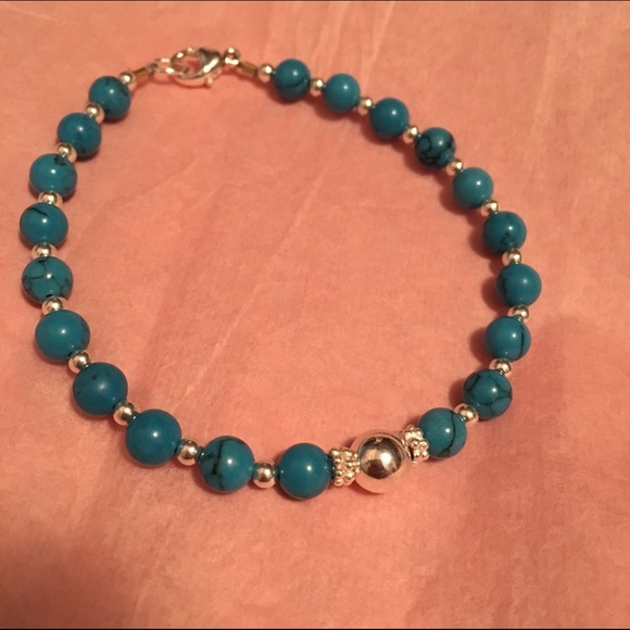 Blue Howlite Turquoise Bracelet