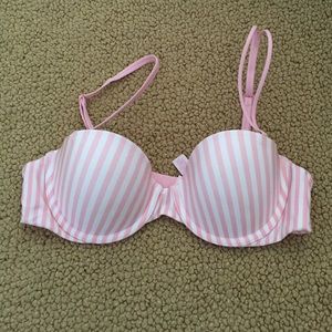 BRAND NEW Pink and white striped bra
