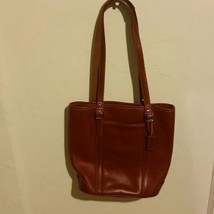 Coach small Burgundy Tote
