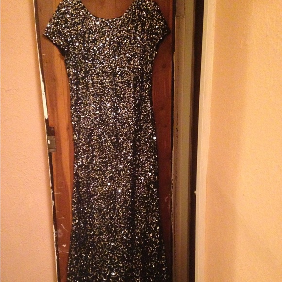 Reduced!!! Full Length Fully Beaded Gown