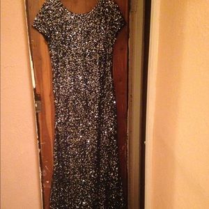 Reduced!!! Full Length Fully Beaded Gown
