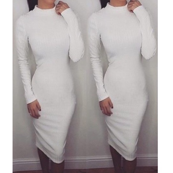 Perfect White Turtleneck dress - Picture 1 of 1