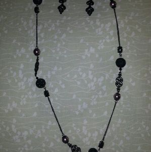 Necklace and matching earrings