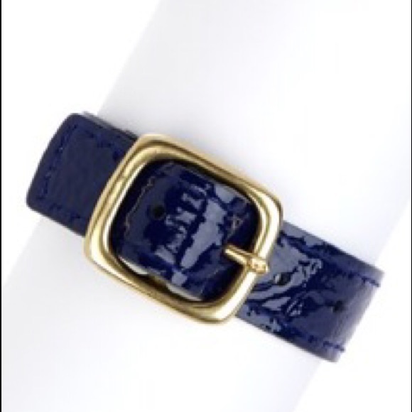 Patent Leather Bracelet - Navy