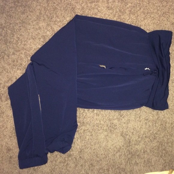 Navy Polyester joggers