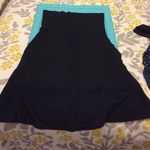 Jersey knit black skirt