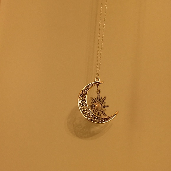 Crescent Moon & Sun Necklace