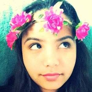 Boho Hot pink floral headband