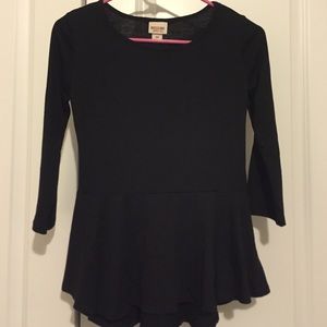 Peplum style knit top