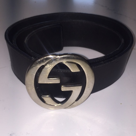 Authentic Gucci black leather belt