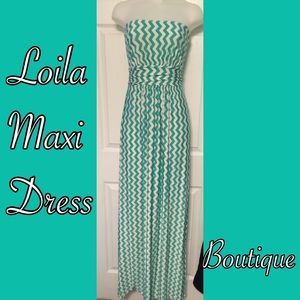 Boutique Chevron Maxi Dress