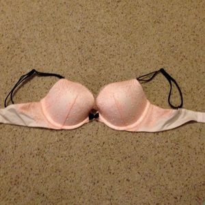 Black and pink Victoria's Secret bra