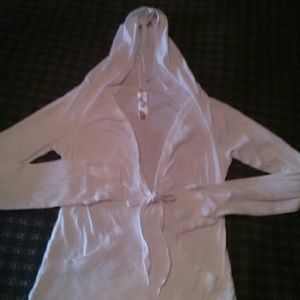 Long sleeve,  lightweight, hoodie top.