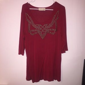 Red Long Sleeve Tunic