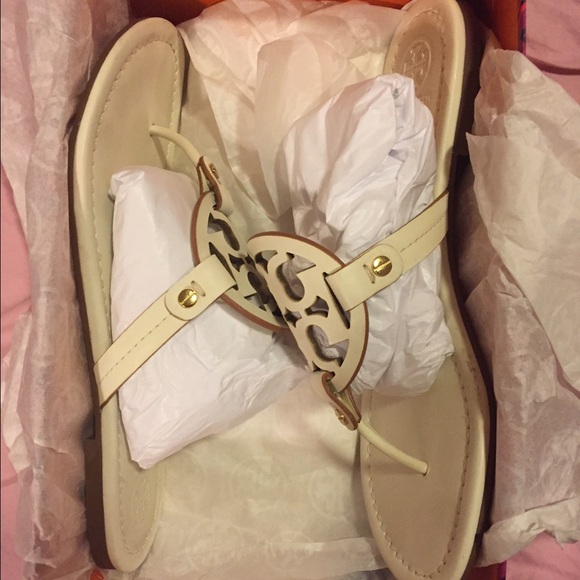 Authentic Tory Burch Miller Sandals, Worn Once!