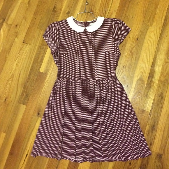 Peter Pan collar polka dot dress