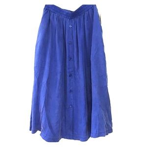 Vintage Washed Silk Midi Skirt