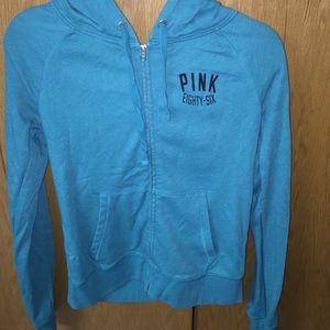 Turquoise zip up sweatshirt
