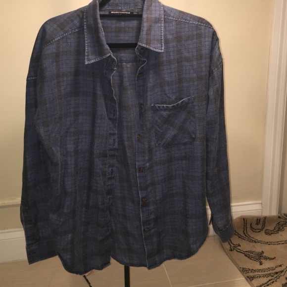 Navy Blue & Black Flannel Shirt