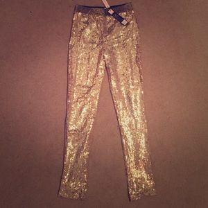 Size large sequin leggings.