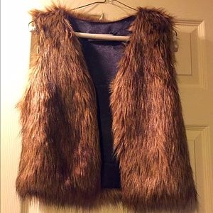 Faux fur vest