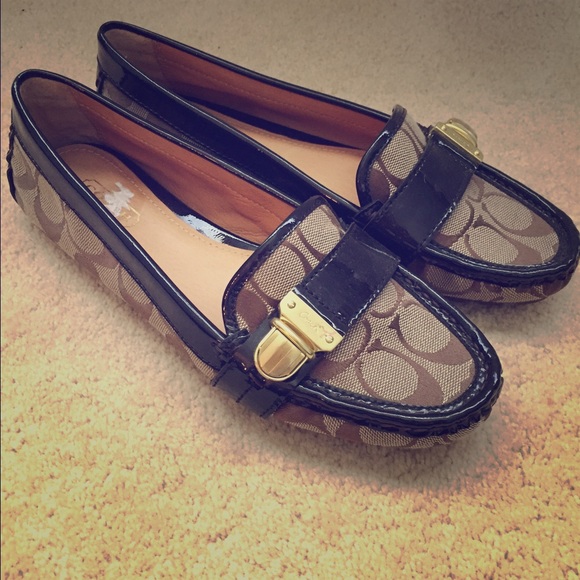Coach Signature Khaki Loafers