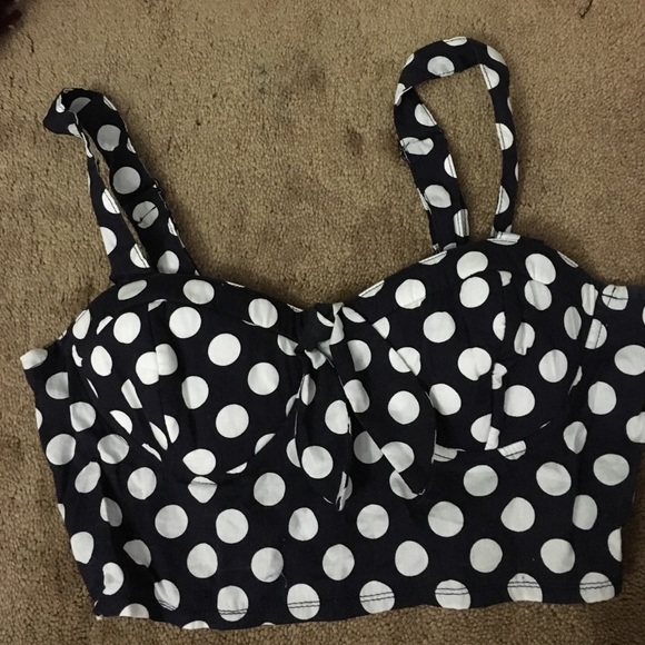 Polka dot crop top