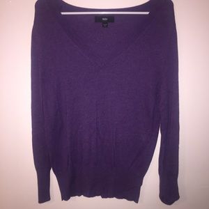 Purple V-neck Sweater