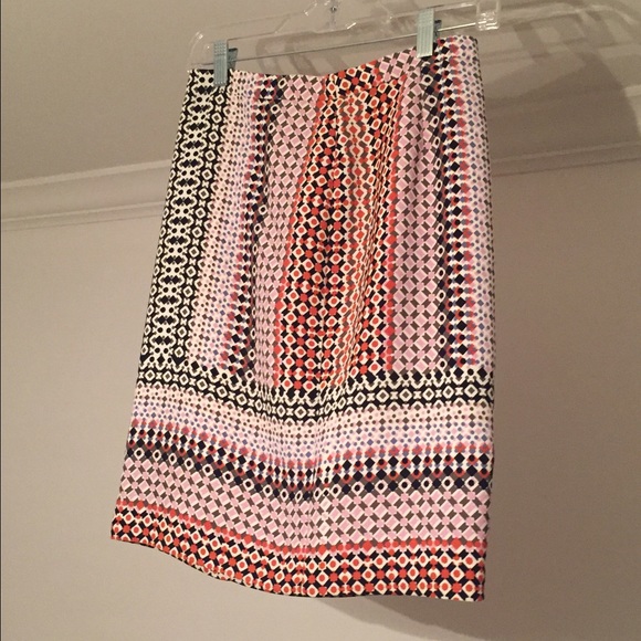 Jcrew Patterned Pencil Skirt