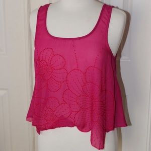Pink scalloped top