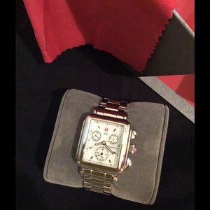Michele Deco Chrono Watch w/extra straps 100% Auth