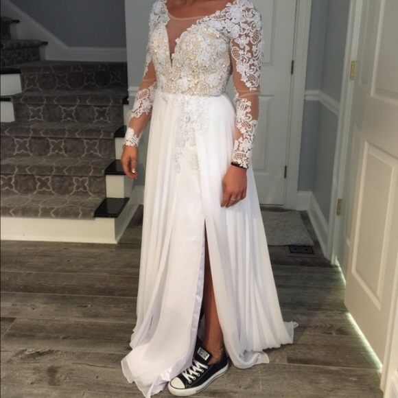 Beautiful white prom dress