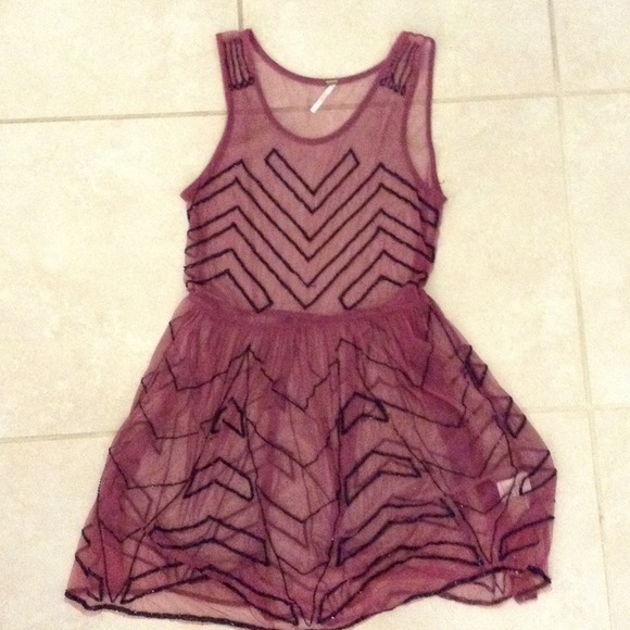 Free people maroon dress