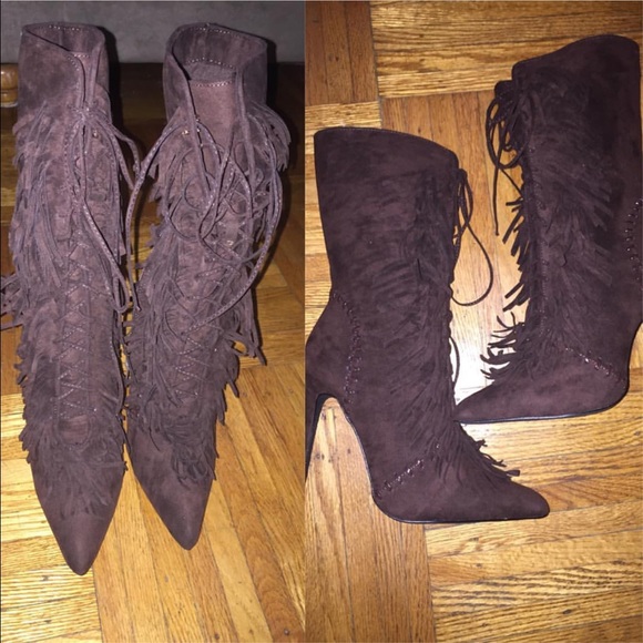 Fringe booties