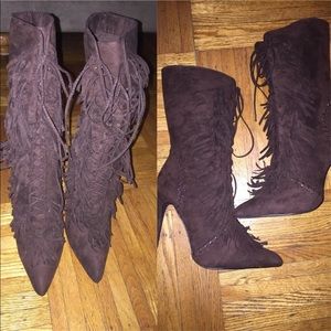 Fringe booties