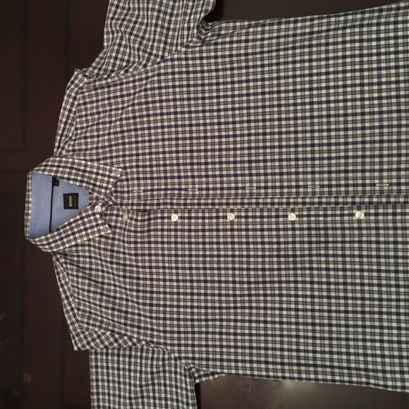 Hugo Boss Checked Long Sleeve Shirt Large SZ - Picture 2 of 4