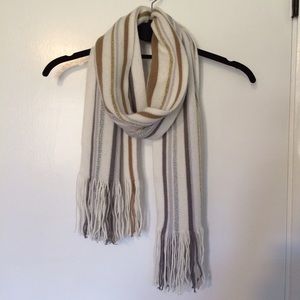 Tan and Silver Scarf