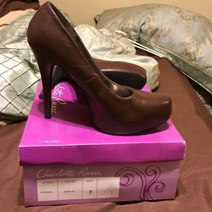 Charlotte Russe covered platform heel
