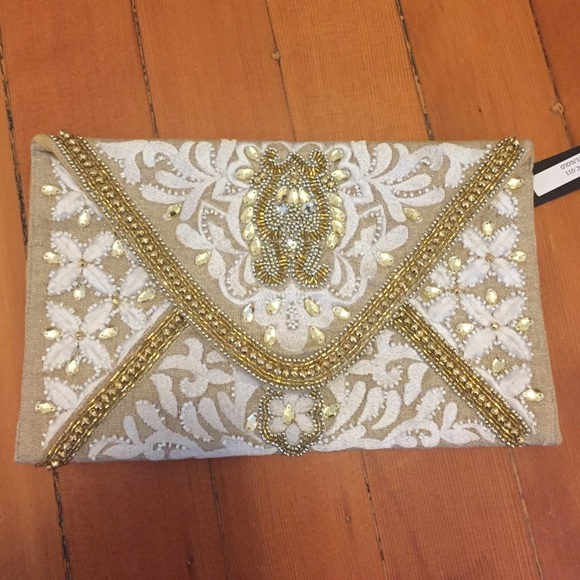 gold embellished clutch