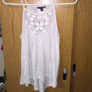 High neck flowy tank top