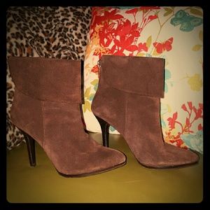 Suede cuffed bootie