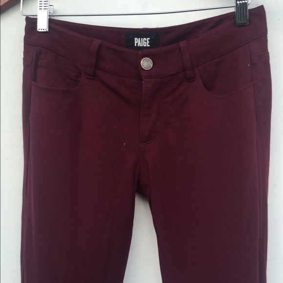 Burgundy Paige jeggings
