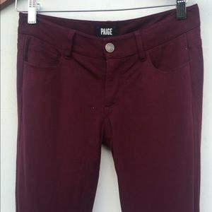 Burgundy Paige jeggings
